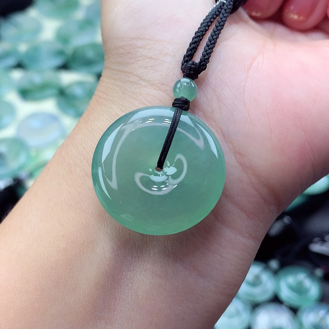 翡翠未镶嵌颈饰编号40-尺寸26/6.6