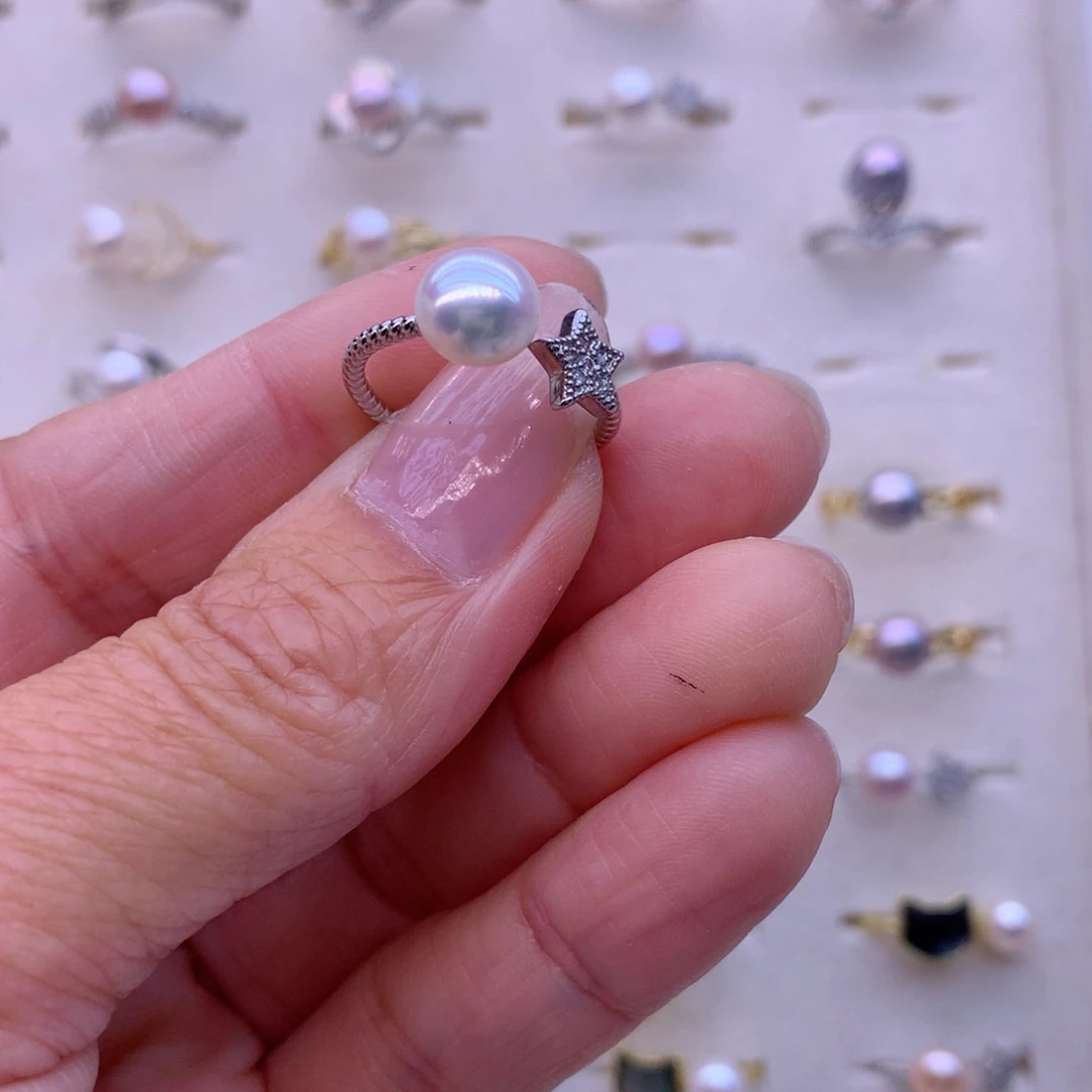 淡水珍珠耳饰合金