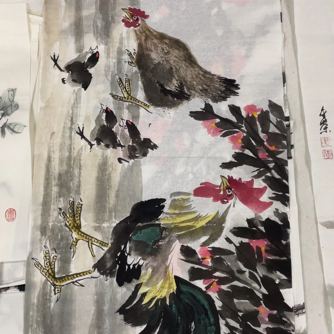 国画任金荣老师绘画