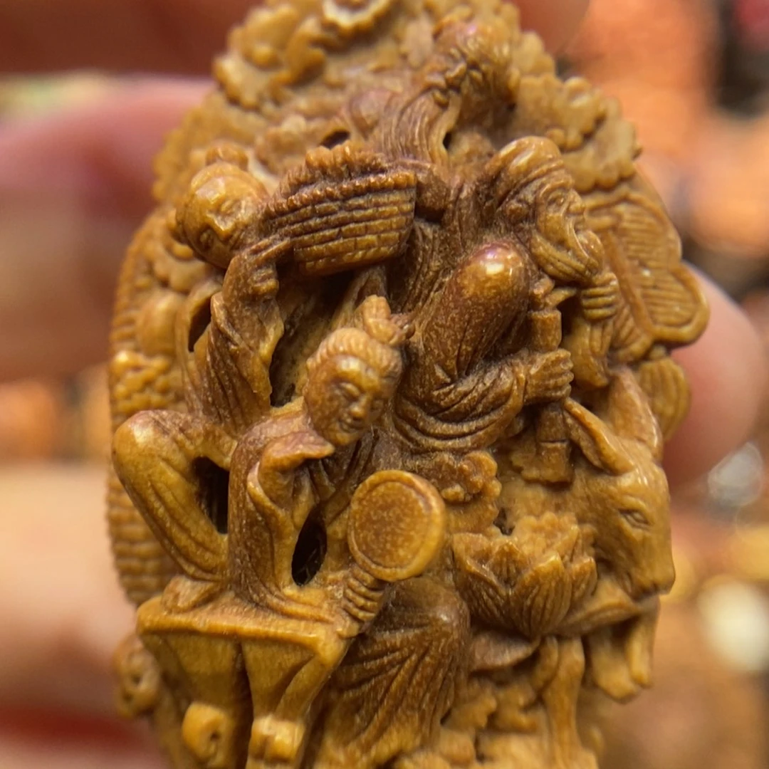 潍坊核雕桃核雕刻八仙过海