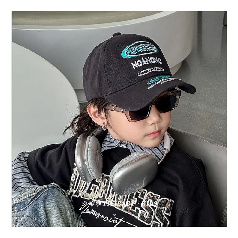 儿童鸭舌帽子春秋季ins男孩痞帅气炸街男女童遮阳潮酷街舞棒球帽