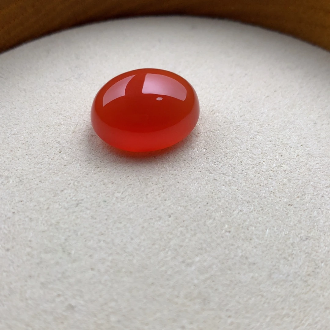 南红玛瑙未镶嵌保山天然原矿南红椭圆戒面