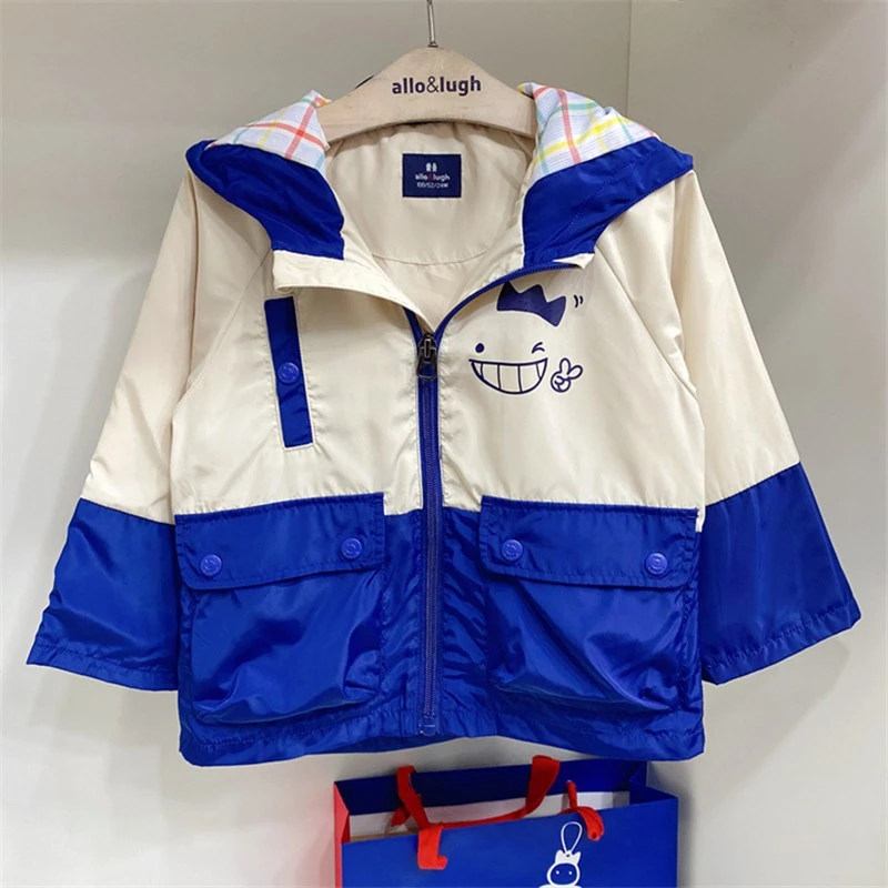 WT602 黄米拼接带帽外套