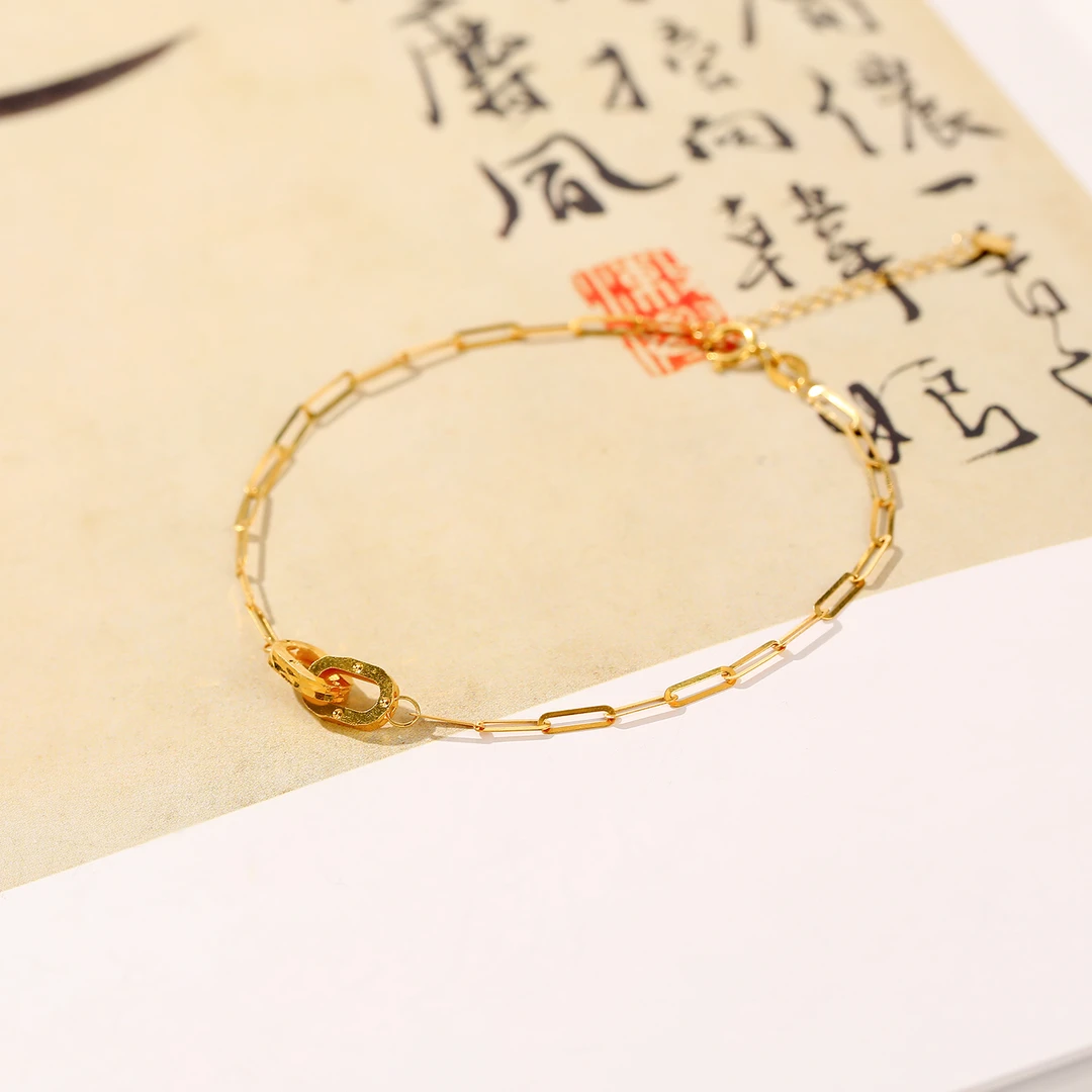 一了个卜几何双环手链