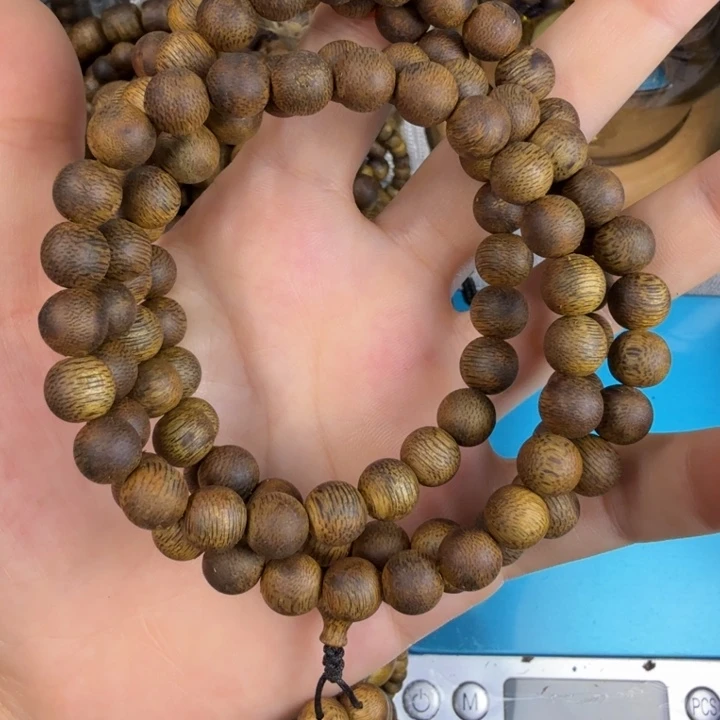 沉香沉香碎屑莺歌绿奇楠08圆珠多圈