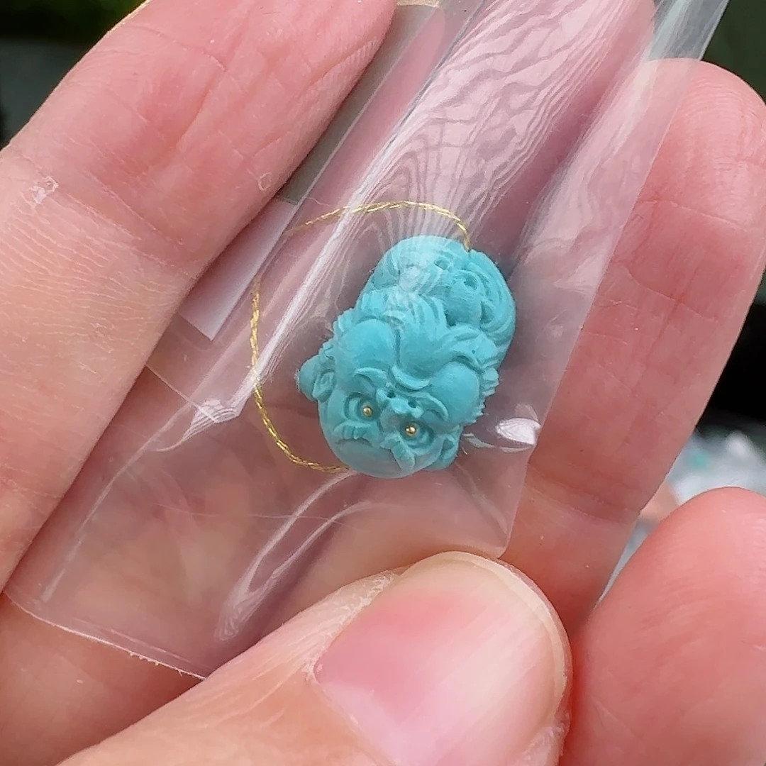 绿松石珠宝奇石未镶嵌晨**听