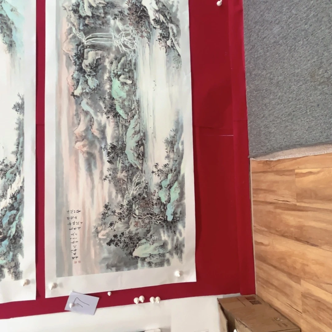 古***拜国画绘画作品多次参加