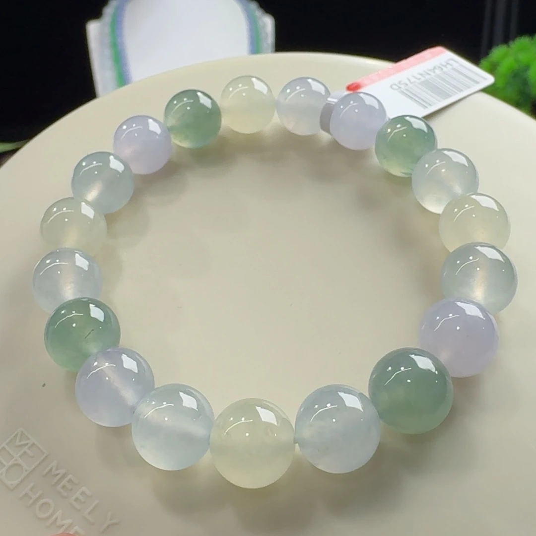 翡翠未镶嵌手链冰胶马卡龙单圈卡10mm