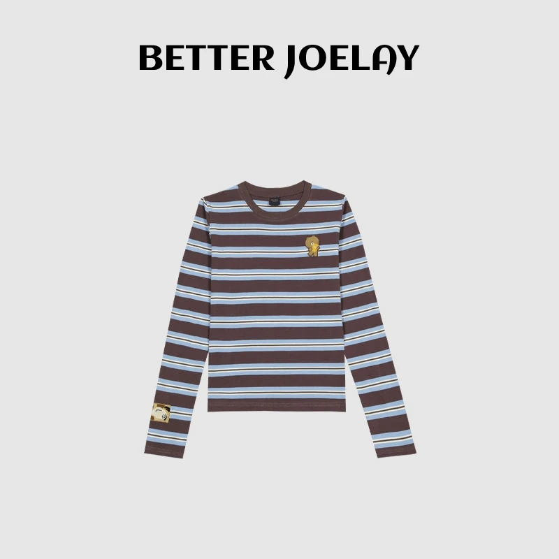 BETTER JOELAY-【奶油小熊】百搭潮流简约风T恤长袖休闲KH1110