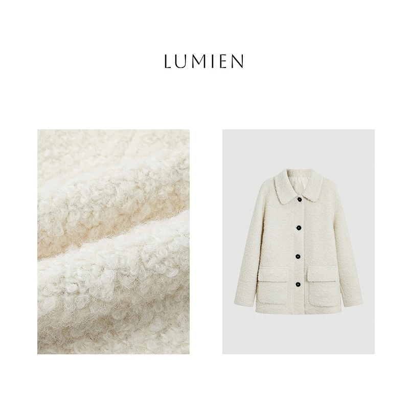 【LUMIEN 】时尚翻领小香风款宽松休闲百搭保暖棉服外套女LX4KWW88