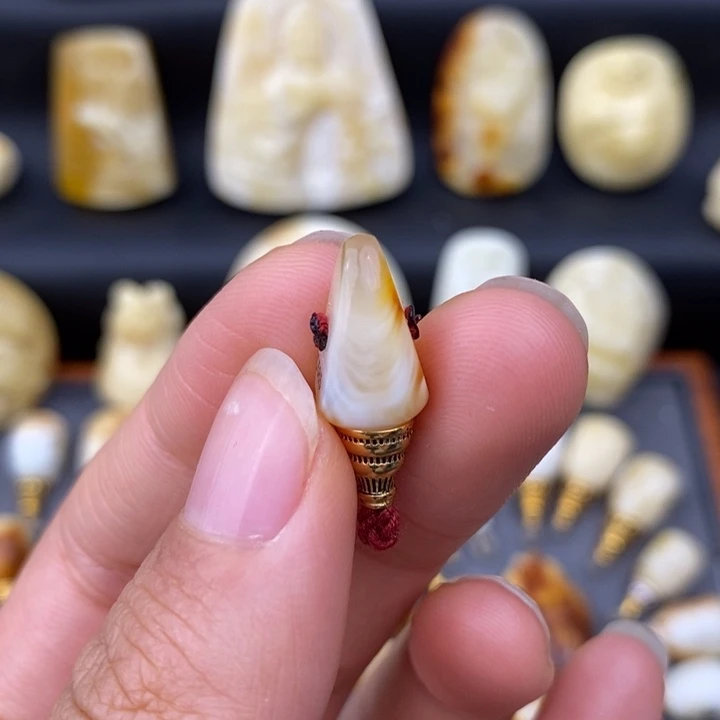 琥珀未镶嵌裸石8拉丝马蹄三通c585