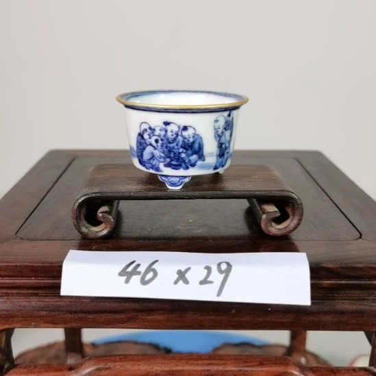 【***】陶手工手绘大德堂釉盆