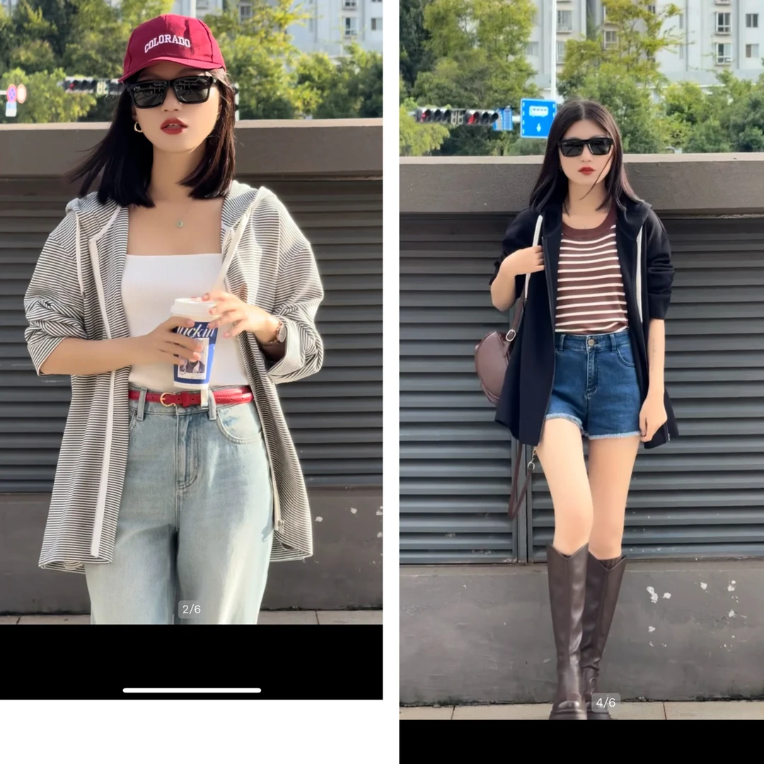 秋季休闲baida连帽拉链卫衣外套