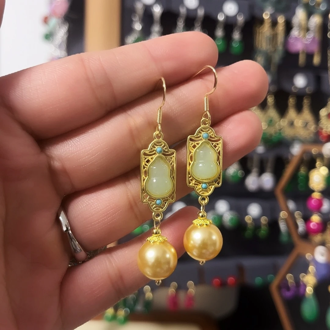 锆石纯铜925银耳饰