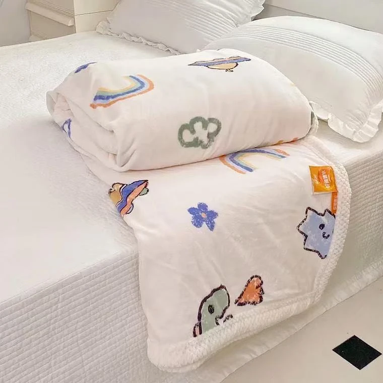 珊珊家纺 C 牛奶绒床单盖毯孤品  微瑕