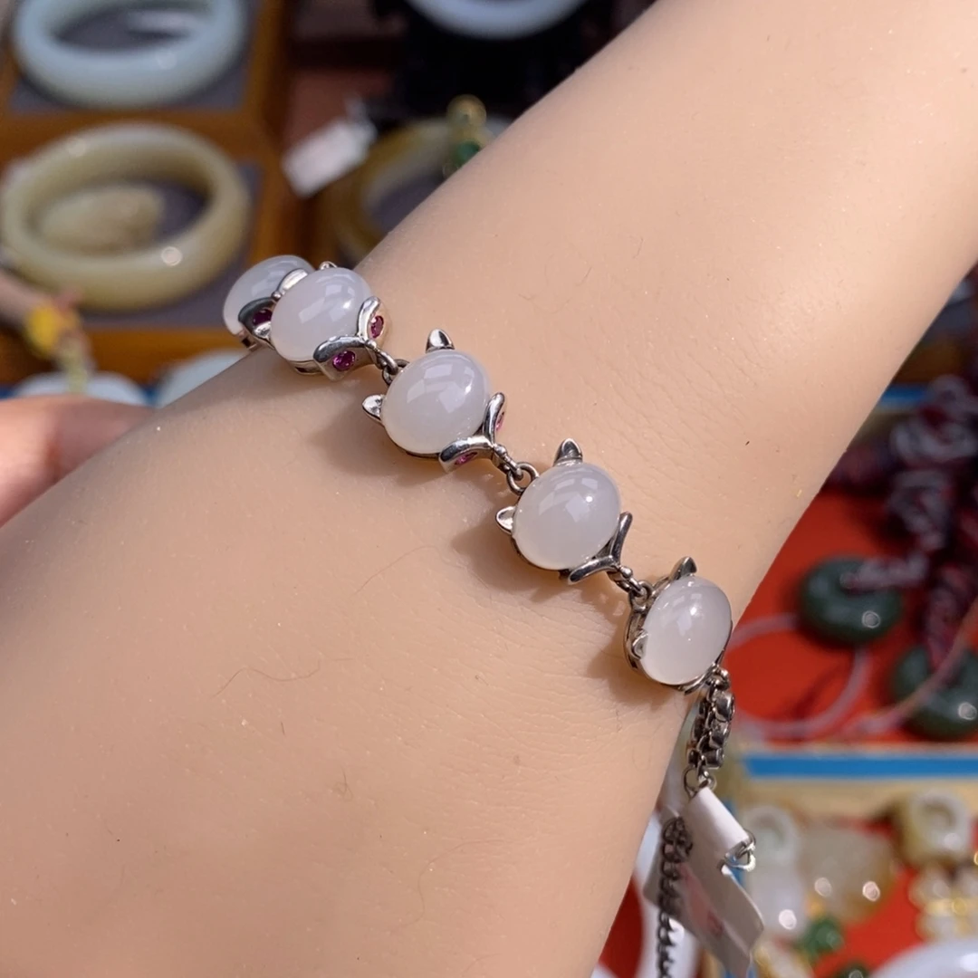 和田玉未镶嵌手链