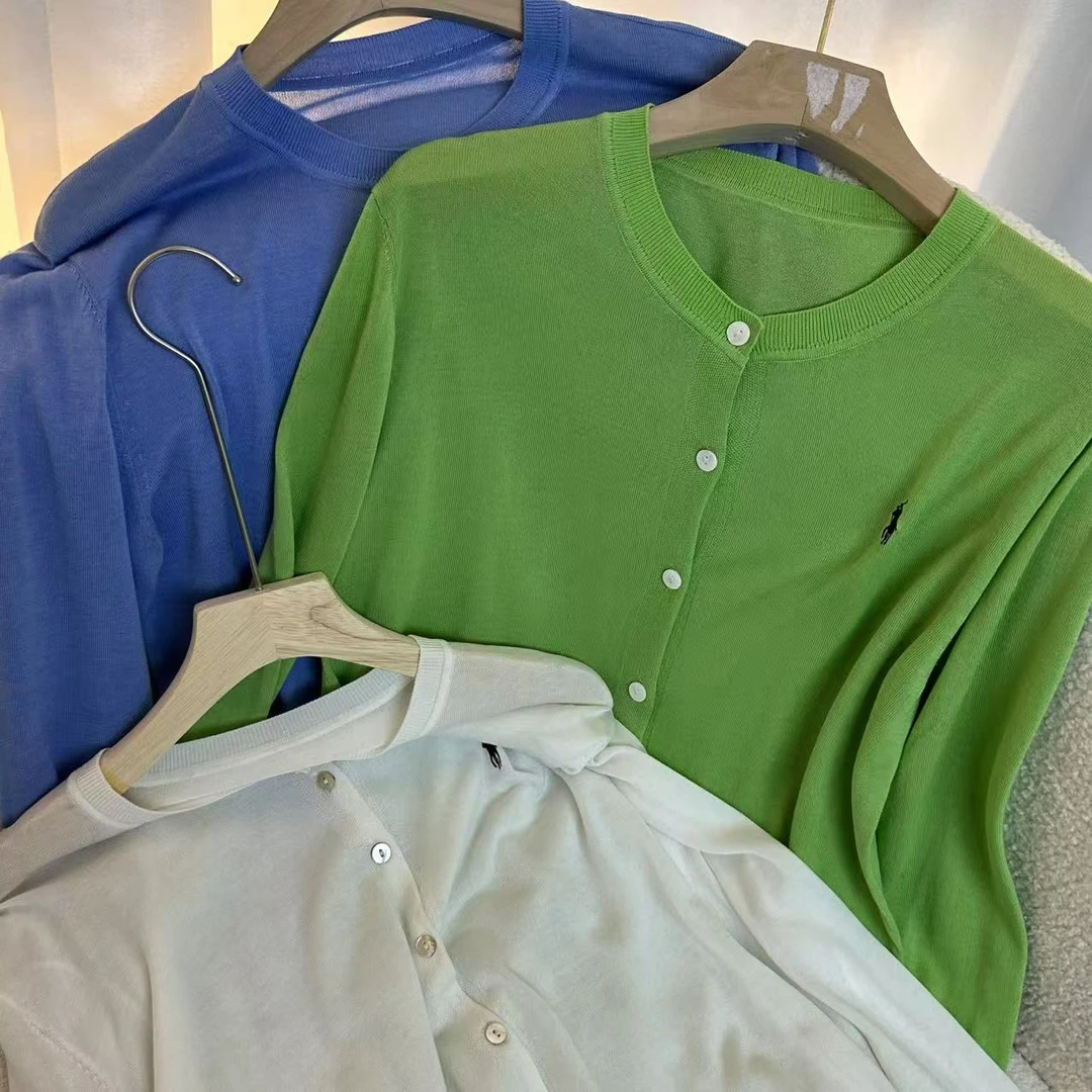 经典条纹开衫纯色长袖针织开衫外套早春新款时尚气质休闲百搭