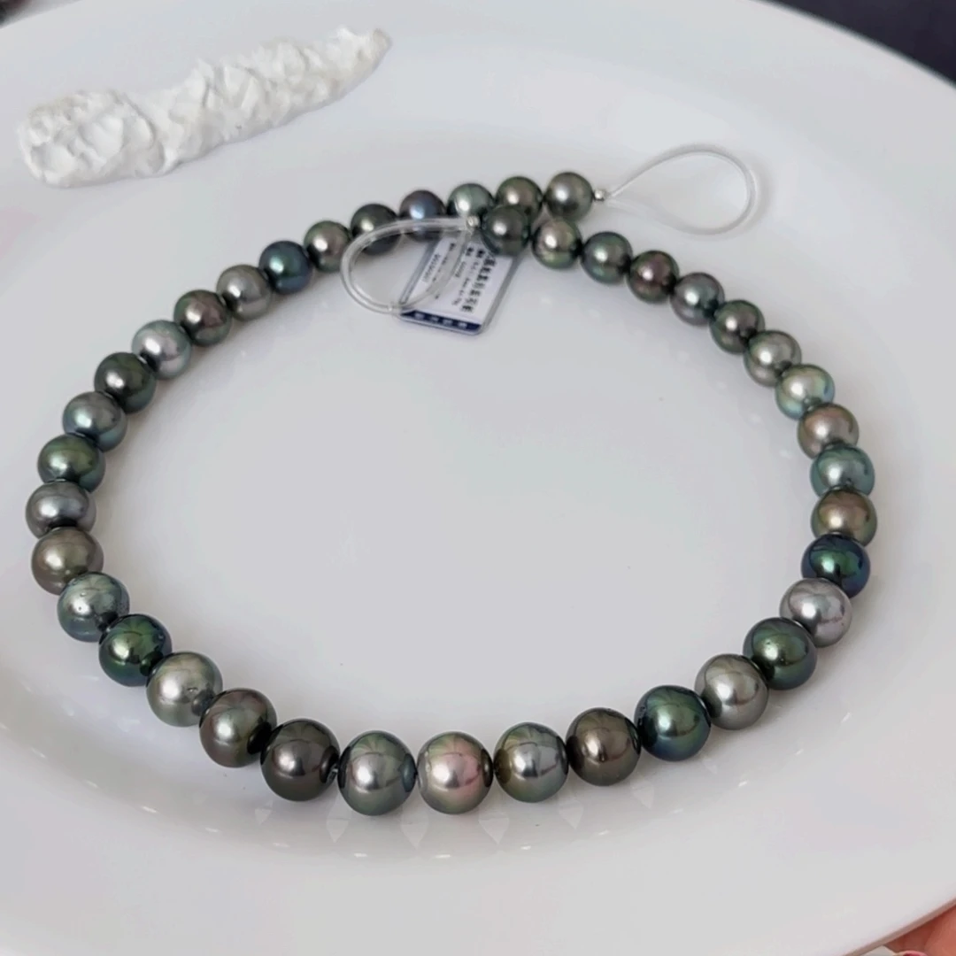 海水珍珠颈饰未镶嵌大溪地项链9.5-11.8mm爱