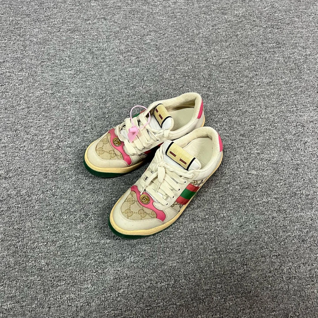 99新 AMIPARIS gucci 粉色小脏鞋37码