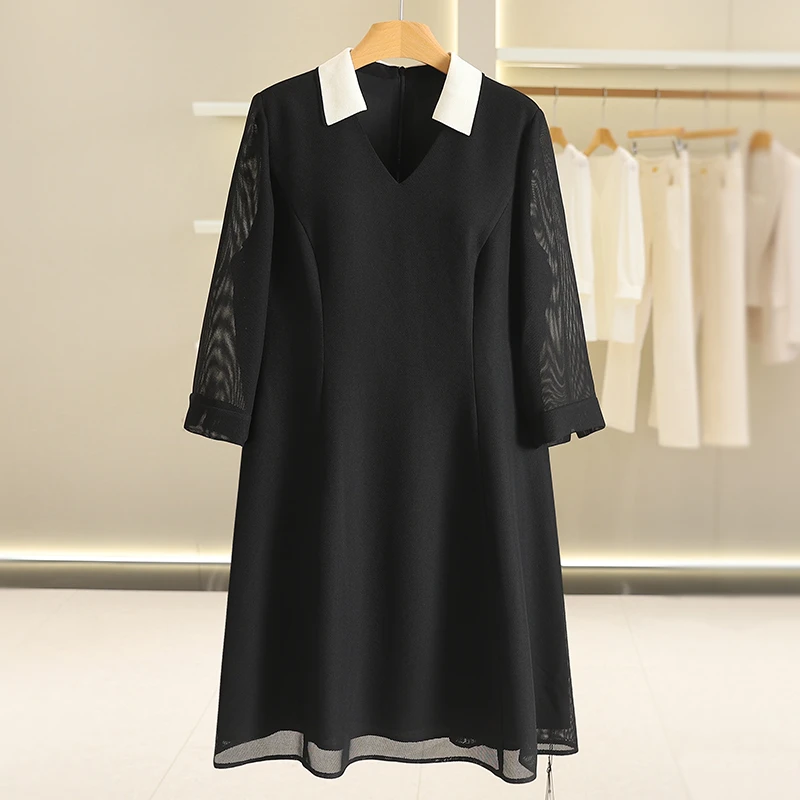 B704-【珂】通勤风方领宽松连衣裙#1ZKA57L041