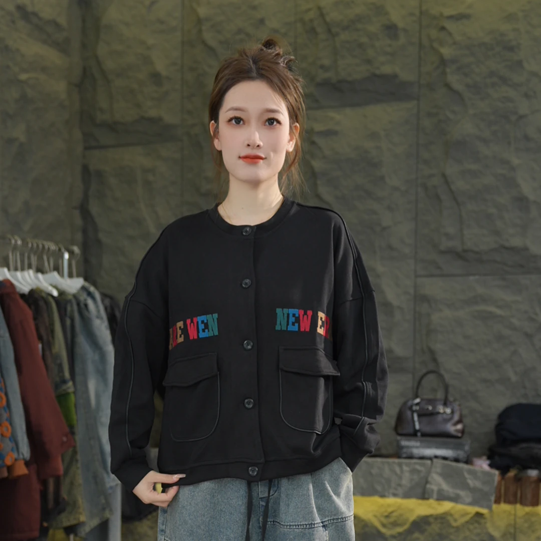 A29 春季新款卫衣慵懒风卫衣女宽松休闲长袖大版春秋卫衣