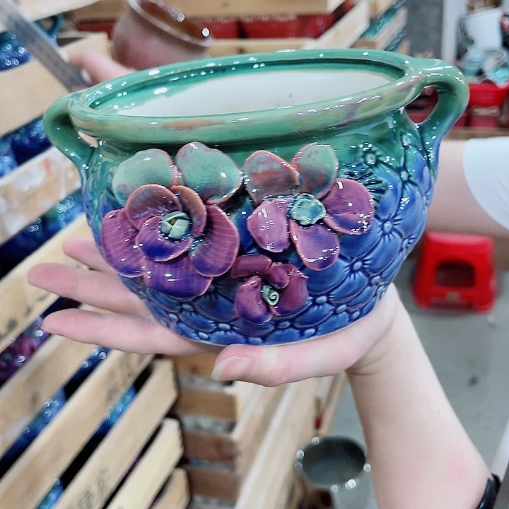 有孔，凑10元包邮陶瓷花盆发货！