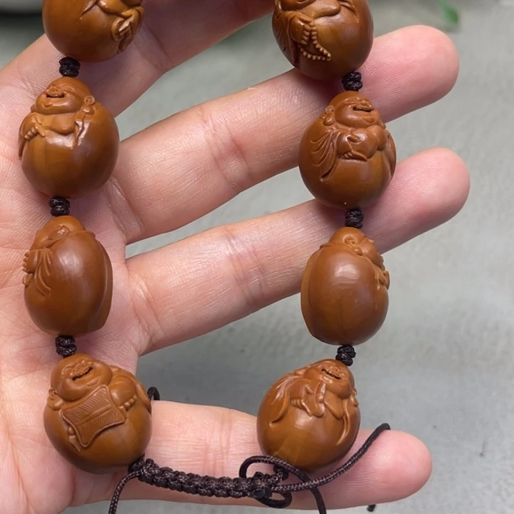 橄榄核手串/手链鲨鱼背弥勒手串