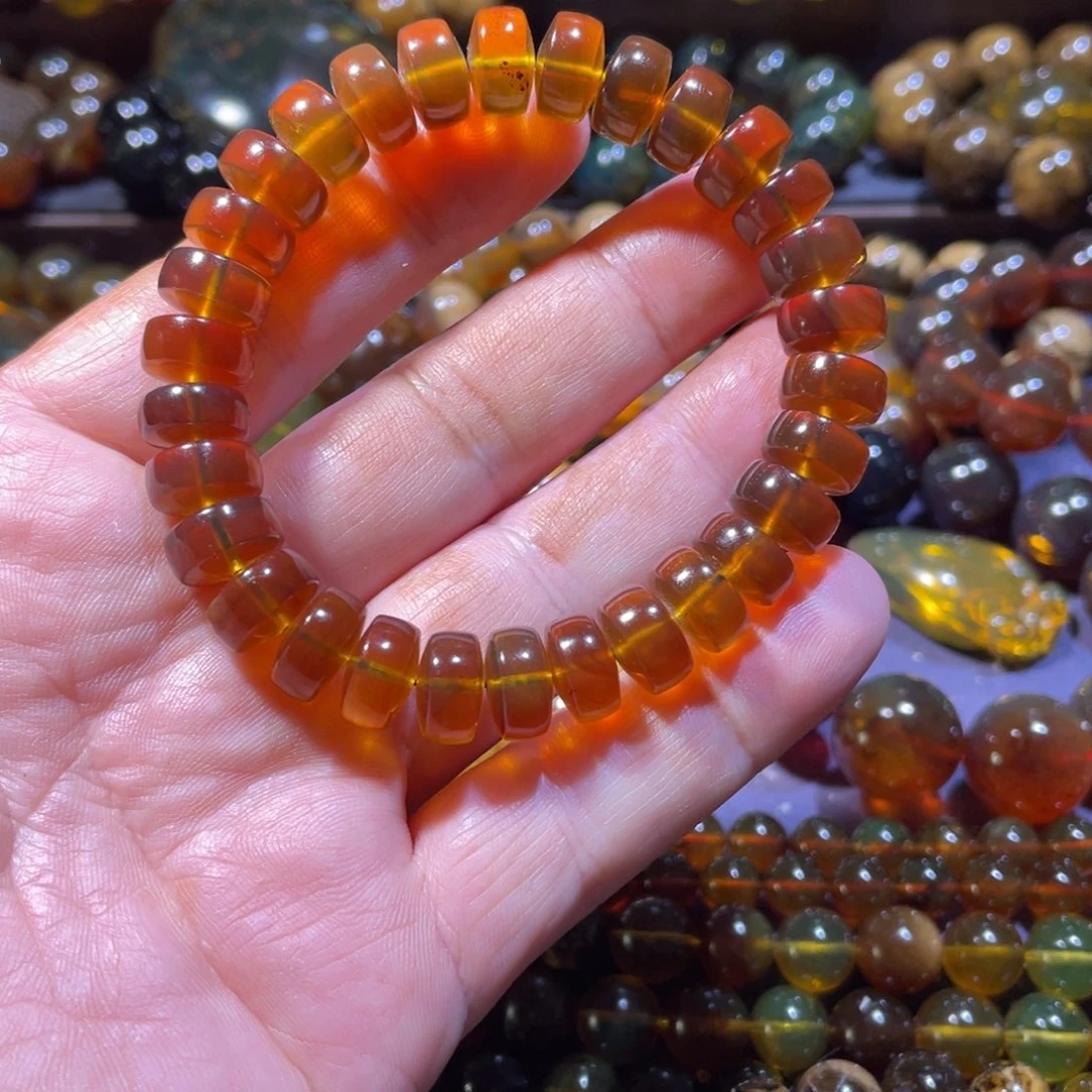 琥珀未镶嵌手链天然