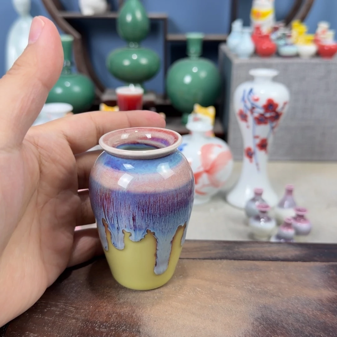陶瓷手工小花器摆件