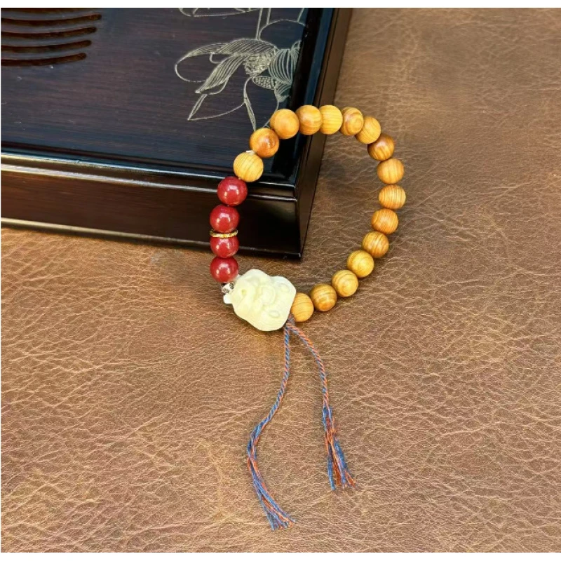 黄花梨多色单圈手串8mm-XD563（无礼盒）