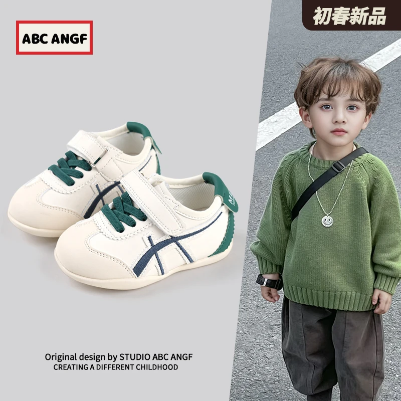 ABC ANGF正品宝宝学步鞋2025春秋新款女宝阿甘鞋男童鞋软底机能鞋