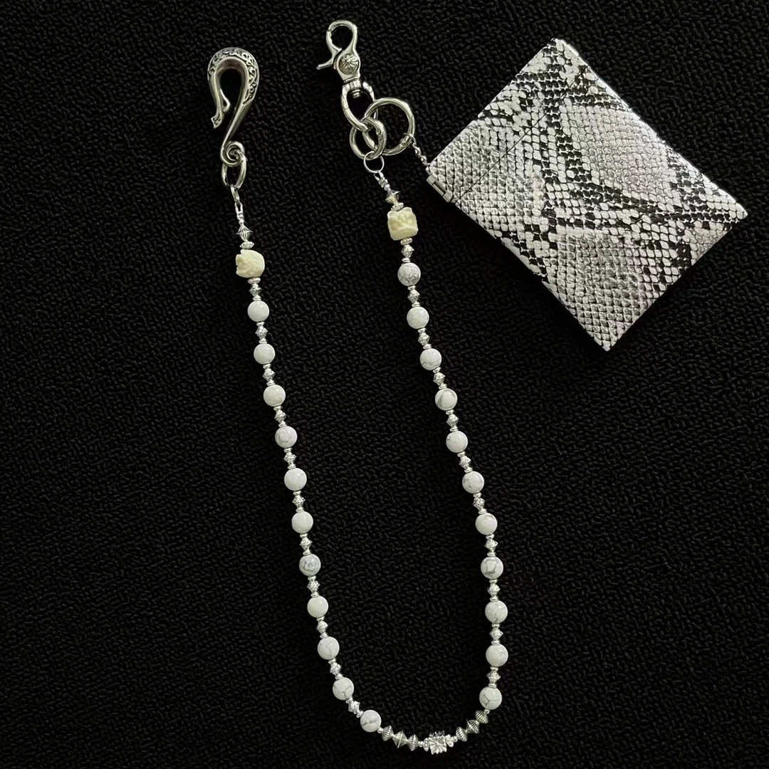 KGSC原创白雄狮头高级感腰间配饰美式复古裤链vintage复古腰链