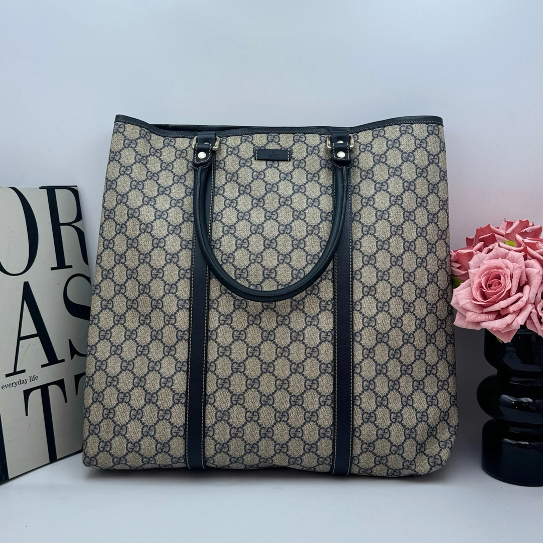 95新 GUCCI/古驰 古驰/Gucci xy 9508老花琴谱托特35x37