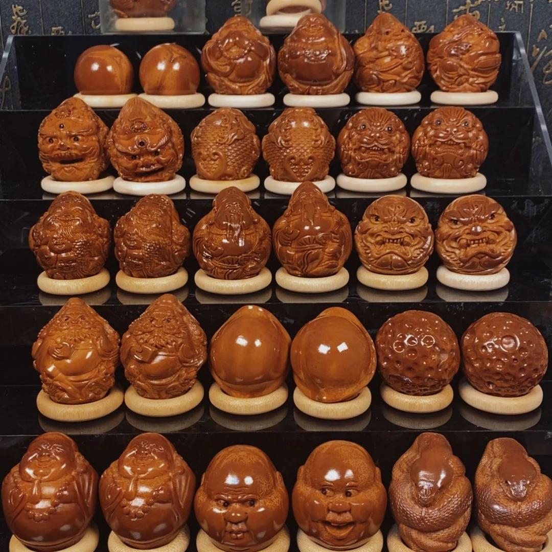 橄榄核吊坠『**』41正圆龙球000066