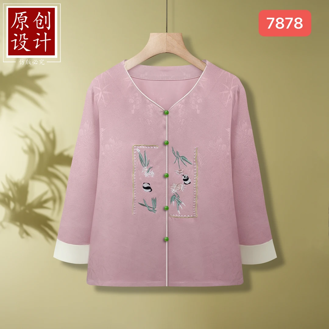7878-21新款国风刺绣小外套上衣