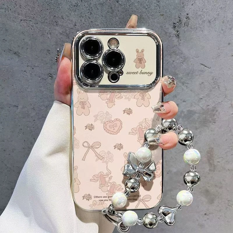 蝴蝶结布偶兔子适用苹果17promax/17手机壳16卡通15防摔14大视窗