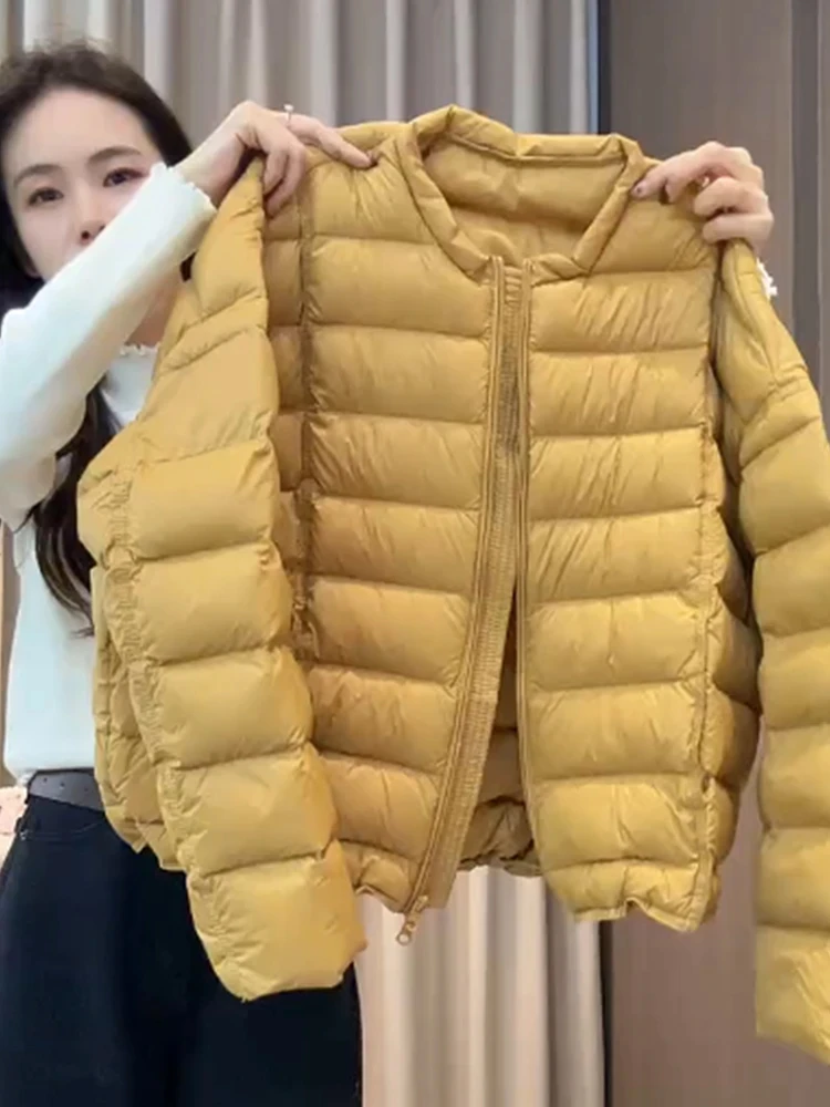2025冬季新款韩版宽松显瘦百搭圆领长袖棉服女高级感面包服外套潮