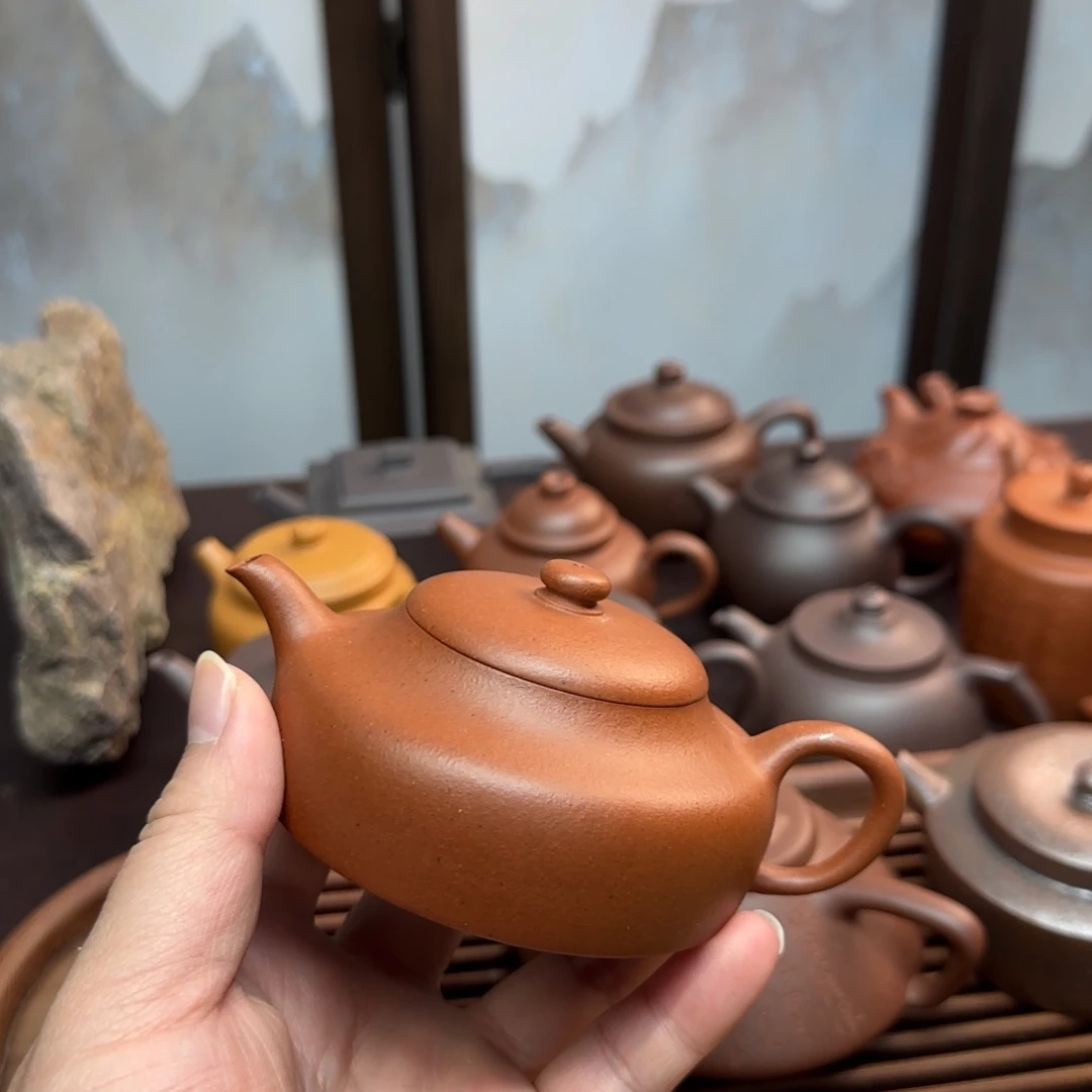 用***2茶壶紫砂宝山红泥汲泉微瑕