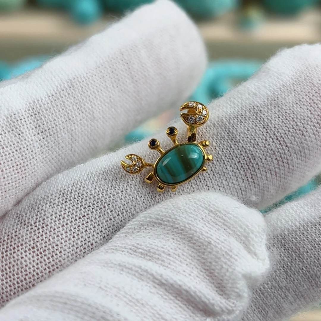 18K金镶嵌绿松石配饰