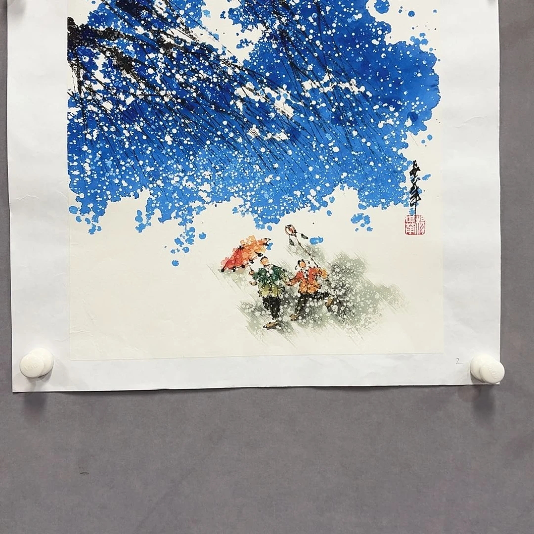 国画亲笔手绘放心去藏