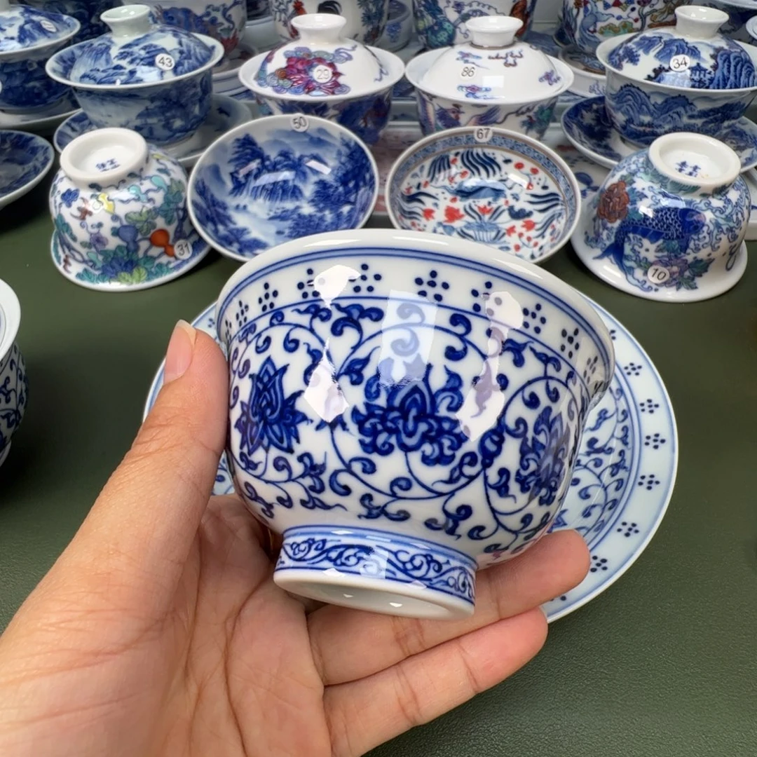 陶瓷景德镇纯手工纯手绘茶具木木64