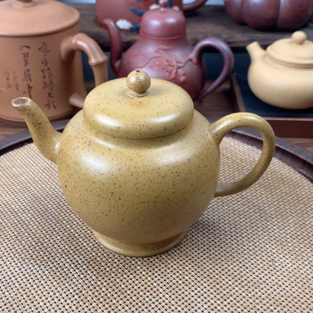 紫砂茶杯紫矿绿梨金泥古法柴窑烧制手工明式宫灯