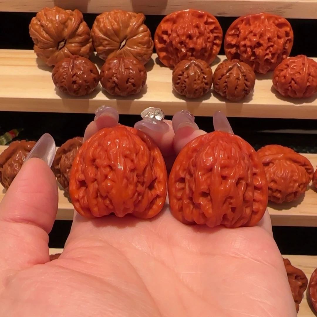 文玩核桃吊坠玉化迷你粗筋34精品2654