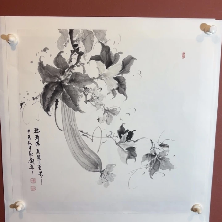 国画听兰老师花鸟