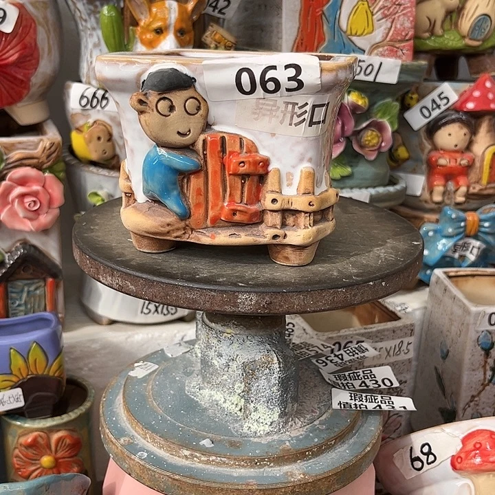 粗陶材质多肉花盆