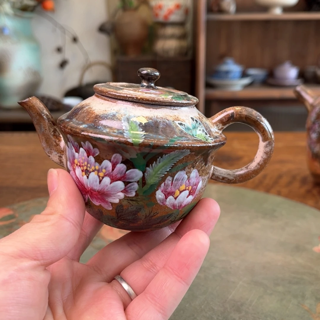 杯柴烧手工手绘陶瓷