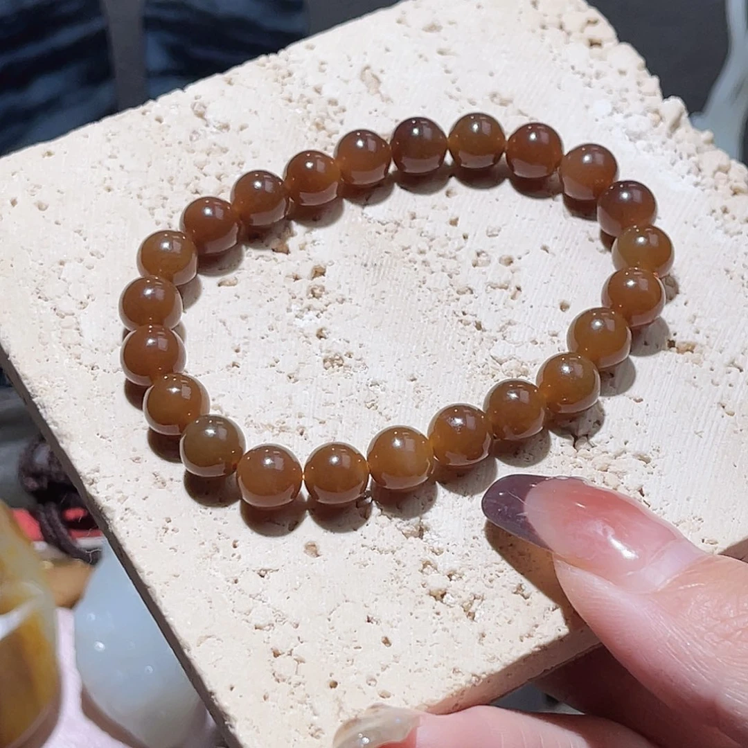 和田玉未镶嵌手链红糖手链