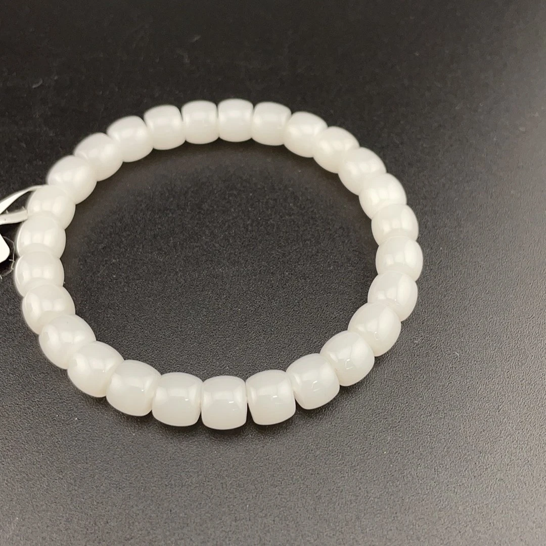 BY0726FPXQ标085 北玉精选 和田玉手串