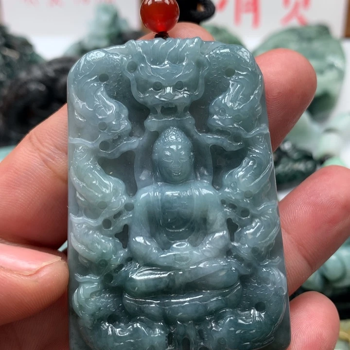 翡翠颈饰未镶嵌保真天然a货翡翠