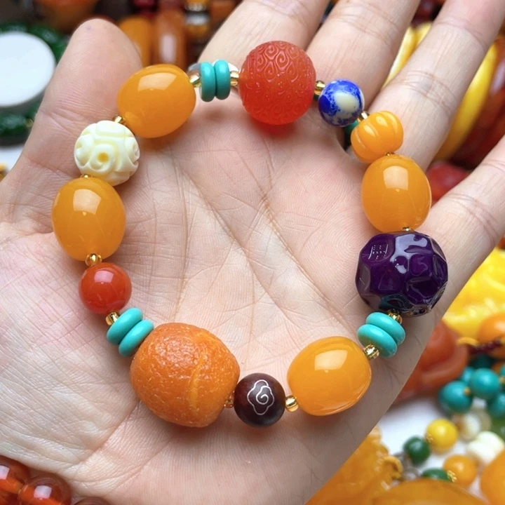 树脂制品8号彩色手串